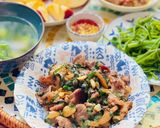 Hình bước làm 5 của món Heo Rừng Rang Lá Lốt