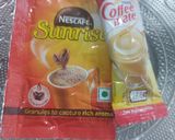 A picture of step 1 of Dalgona coffee with coffee mate.
