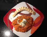 Foto del paso 7 de la receta Arroz a la cubana ligero con huevo poche y plátano sin freír