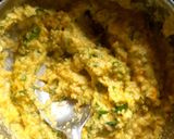 A picture of step 2 of Moong dal Dumplings In Spinach Tomato soup.