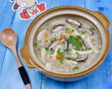 Hình bước làm 3 của món Cháo Gà Nồi Cơm Điện