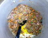 A picture of step 2 of Brown rice with mince meat and pepper chicken.