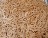 A picture of step 1 of Festive spaghetti with fried mackerel fish.