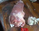 Foto del paso 1 de la receta: Asado a la parrilla de solomillo chancho mechado ají-ajo