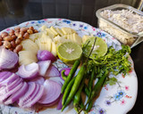 A picture of step 1 of Kanda Pohe.