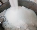 A picture of step 3 of Coconut burfi.