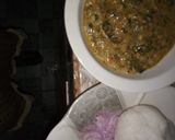 A picture of step 1 of Tuwon shinkafa & miyan yakuwa.