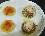 A picture of step 4 of Dhokla burger.