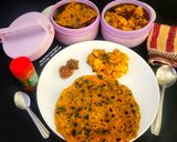 A picture of step 6 of Methi Thepla With Til Jeera Aloo Sabzi - A perfect Meal for Traveling Tiffin - Picnic Potluck.