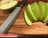 A picture of step 1 of Granny Smith teeth #halloween.