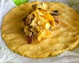 Foto del paso 3 de la receta: Bollitos de queso rellenos de huevos, setas, lomo embuchado y 💕