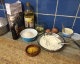 Foto del paso 1 de la receta: Budín de arándanos con crema, sin manteca, con batidora