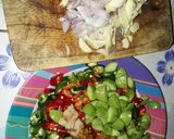 Foto langkah ke 2 dari resep Tumis Cumi Asin Petai Cabe Ijo.