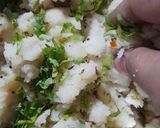 A picture of step 6 of Schezwan Rava Balls.