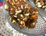 A picture of step 5 of Moongphali Chikki (peanut brittle).