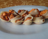 Foto del paso 3 de la receta: Caracolas o lumaconi gigantes rellenas de carne y sobrasada con salsa de piquillos