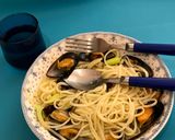 Foto del paso 17 de la receta: Linguini (o tallarines) en caldo de mejillones frescos (seis minutos)