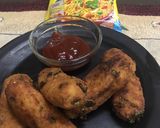 A picture of step 6 of Maggi noodles kabab.