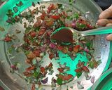 A picture of step 4 of Masala papad.