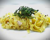 Foto del passaggio 7 della ricetta Tagliatelle con rana pescatrice e crema di asparagi bianchi