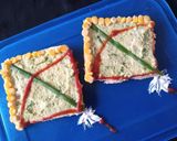 A picture of step 9 of Kite sandwich 🥰.