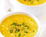 A picture of step 5 of Egg Drop Soup.