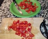 Foto del paso 2 de la receta: Empanada de hojaldre con bacon, cebolla, pimiento rojo, champiñones y nata para cocinar