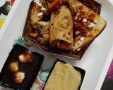 A picture of step 8 of Veggies Peanut Hummus Roti and Bread Wraps & Imli and Banana Chutney.