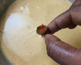 A picture of step 4 of Bhindi ke pakode.