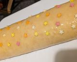 A picture of step 8 of Lemon curd Swiss roll.