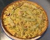 Une image de l'étape 13 de Tarte géante « noeuds » à la rhubarbe du jardin et crème vanille (pâte brisée au sirop d érable).