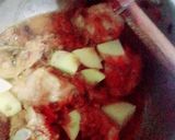 A picture of step 3 of Chicken Gobhi Alu.