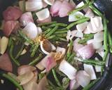 Sausage Onion French beans stir fry recipe step 4 photo