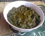 A picture of step 3 of Sarso ka saag.