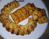 A picture of step 11 of Puff chicken bread.