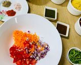 A picture of step 2 of Bhel puri.