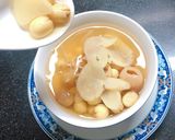 Hình bước làm 3 của món Chè Sâm bố chính Sen tươi Long nhãn