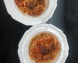 Foto langkah ke 5 dari resep Spaghetti meatball with homemade bolognese sauce.
