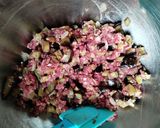 Foto del paso 3 de la receta: Hamburguesa casera de Posta molida y berenjena 🍆 en la freidora de aire