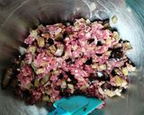 Foto del paso 3 de la receta: Hamburguesa casera de Posta molida y berenjena 🍆 en la freidora de aire