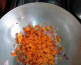 A picture of step 2 of Stir fried potatoes with veggies and gizzard.