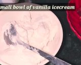 A picture of step 2 of Strawberry shake.