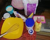 A picture of step 1 of Red velvet cake.