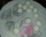A picture of step 8 of Choco stuffed rasgulla.