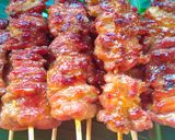 A picture of step 19 of Grilled Pork Skewers with Fresh Coconut Milk (10 Baht per Skewer).