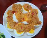 Hình bước làm 4 của món Trứng sốt chua cay