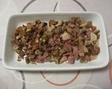 Bableves 🥣 lila 🟣 lóbabbal és füstölt 🐖 francia🇫🇷 csülökkel 🔥 recept fázis 2 fotója