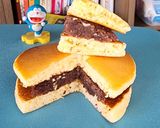 Hình bước làm 4 của món Bánh pancake đậu đỏ (bánh rán Doraemon)