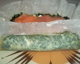 Foto del paso 13 de la receta Rollo de espinacas relleno de salmón y queso philadelphia