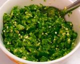 A picture of step 3 of Rajasthani Mirchi Ka Kutta.